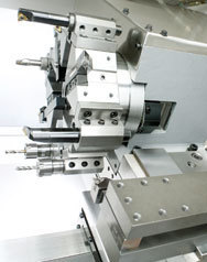 臺灣雙主軸車銑復合斜床身動力頭刀塔液壓尾座CNC數控車床